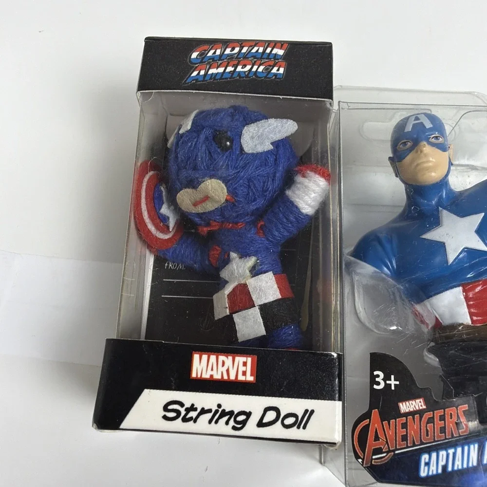 Set Of Captain‎ America Paper Weight String Doll Set Marvels Avengers Comics Fig